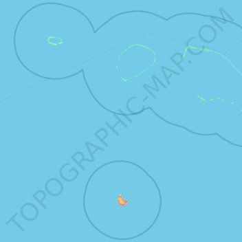 Topografische Karte Tuamotu-Gambier, Höhe, Relief