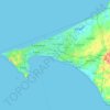 Topografische Karte Région de Dakar, Höhe, Relief