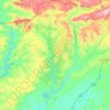 Topografische Karte Baños de la Encina, Höhe, Relief