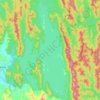 Topografische Karte Pedu Lake, Höhe, Relief
