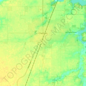 Topografische Karte Chatham, Höhe, Relief