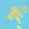 Topografische Karte Streymoy, Höhe, Relief