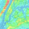 Topografische Karte East River, Höhe, Relief