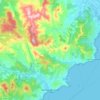 Topografische Karte Sainte-Maxime, Höhe, Relief