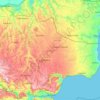 Topografische Karte Oblast Dobritsch, Höhe, Relief