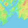 Topografische Karte Saint John, Höhe, Relief