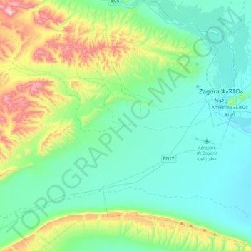 Topografische Karte Ternata, Höhe, Relief