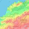 Topografische Karte Provinz Ain Tumuschant, Höhe, Relief