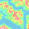 Topografische Karte Isla Ofhidro, Höhe, Relief