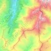 Topografische Karte Réserve naturelle des Contamines-Montjoie, Höhe, Relief