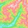 Topografische Karte Gsies - Valle di Casies, Höhe, Relief