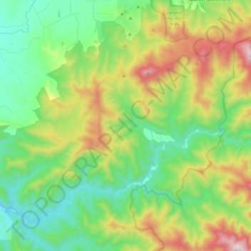 Topografische Karte Howqua Hills, Höhe, Relief