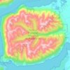 Topografische Karte Península de Magallanes, Höhe, Relief