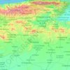 Topografische Karte Estado Aragua, Höhe, Relief