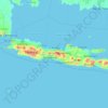 Topografische Karte Jawa, Höhe, Relief