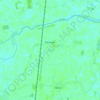 Topografische Karte Fenwick, Höhe, Relief