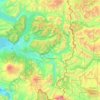 Topografische Karte Curarrehue, Höhe, Relief