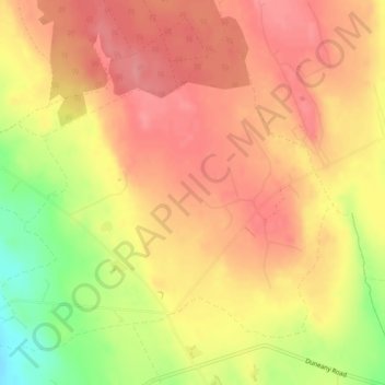 Topografische Karte Granagh, Höhe, Relief