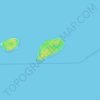 Topografische Karte Twin Islands, Höhe, Relief