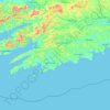 Topografische Karte West Cork, Höhe, Relief