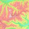 Topografische Karte Nationaal Park Gran Paradiso, Höhe, Relief