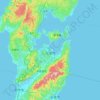Topografische Karte Nanao, Höhe, Relief