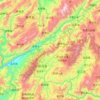 Topografische Karte Gengma Dai and Va Autonomous County, Höhe, Relief