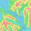 Topografische Karte Milford Sound, Höhe, Relief