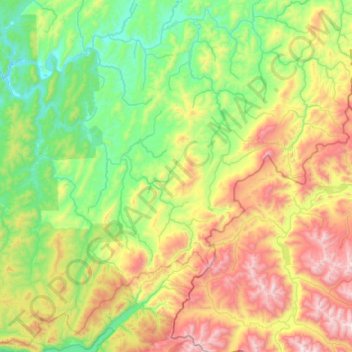 Topografische Karte Бийкинское сельское поселение, Höhe, Relief
