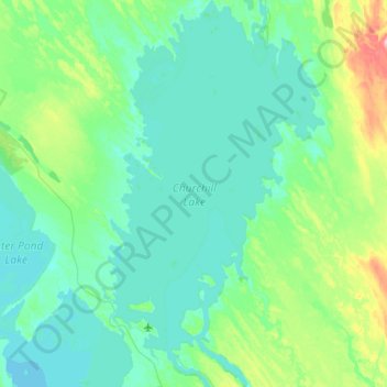 Topografische Karte Churchill Lake, Höhe, Relief