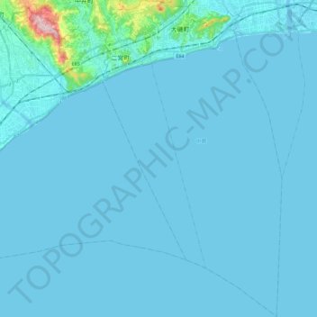 Topografische Karte Naka District, Höhe, Relief