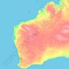 Topografische Karte Western Australia, Höhe, Relief
