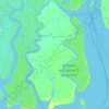 Topografische Karte Sundarbans, Höhe, Relief