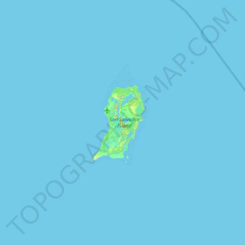 Topografische Karte San Salvador, Höhe, Relief