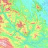 Topografische Karte Đà Bắc, Höhe, Relief