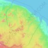Topografische Karte Guiana Francesa, Höhe, Relief