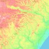 Topografische Karte Entre Rios, Höhe, Relief