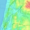 Topografische Karte Hadera, Höhe, Relief