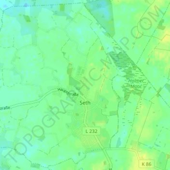 Topografische Karte Seth, Höhe, Relief