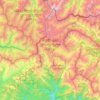Topografische Karte Nationalpark Tuschetien, Höhe, Relief