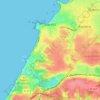 Topografische Karte Biarritz, Höhe, Relief
