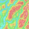Topografische Karte Area F (Grindrod/Ashton Creek/Mabel Lake), Höhe, Relief