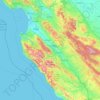 Topografische Karte Monterey County, Höhe, Relief