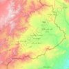 Topografische Karte Khost Province, Höhe, Relief