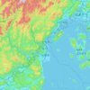 Topografische Karte Iwakuni, Höhe, Relief