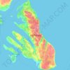 Topografische Karte Isla Puluqui, Höhe, Relief