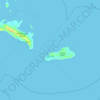 Topografische Karte Jomalig, Höhe, Relief