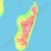 Topografische Karte Madagascar, Höhe, Relief