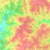 Topografische Karte Holly Springs, Höhe, Relief