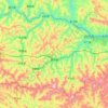 Topografische Karte Baihe County, Höhe, Relief